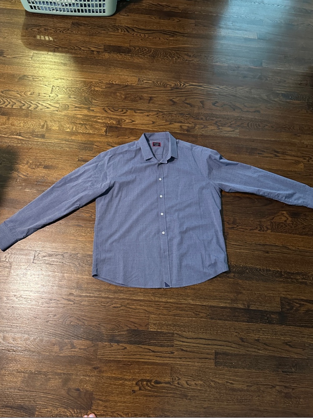 UNTUCKit Slim-Fit Light Blue Micro-Pattern Dress Shirt